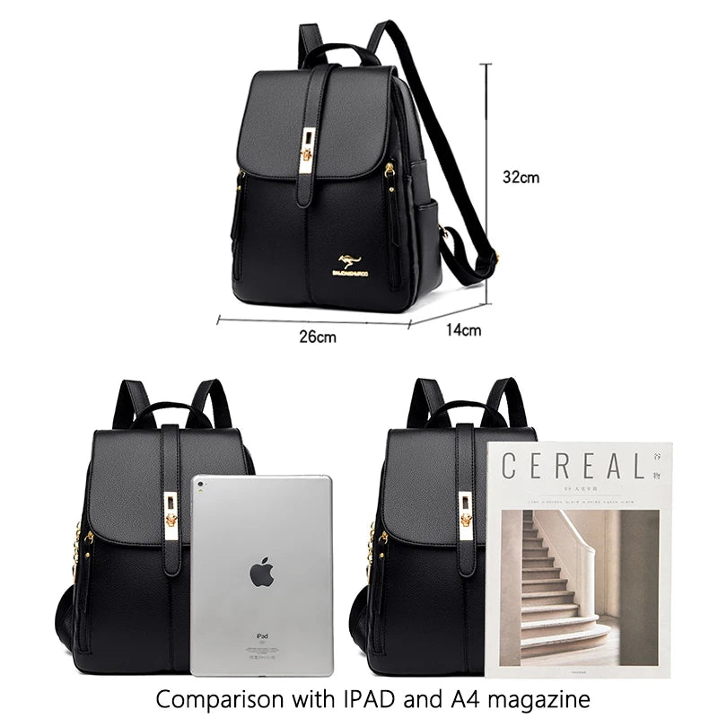 Luxury Vintage Leather Backpack