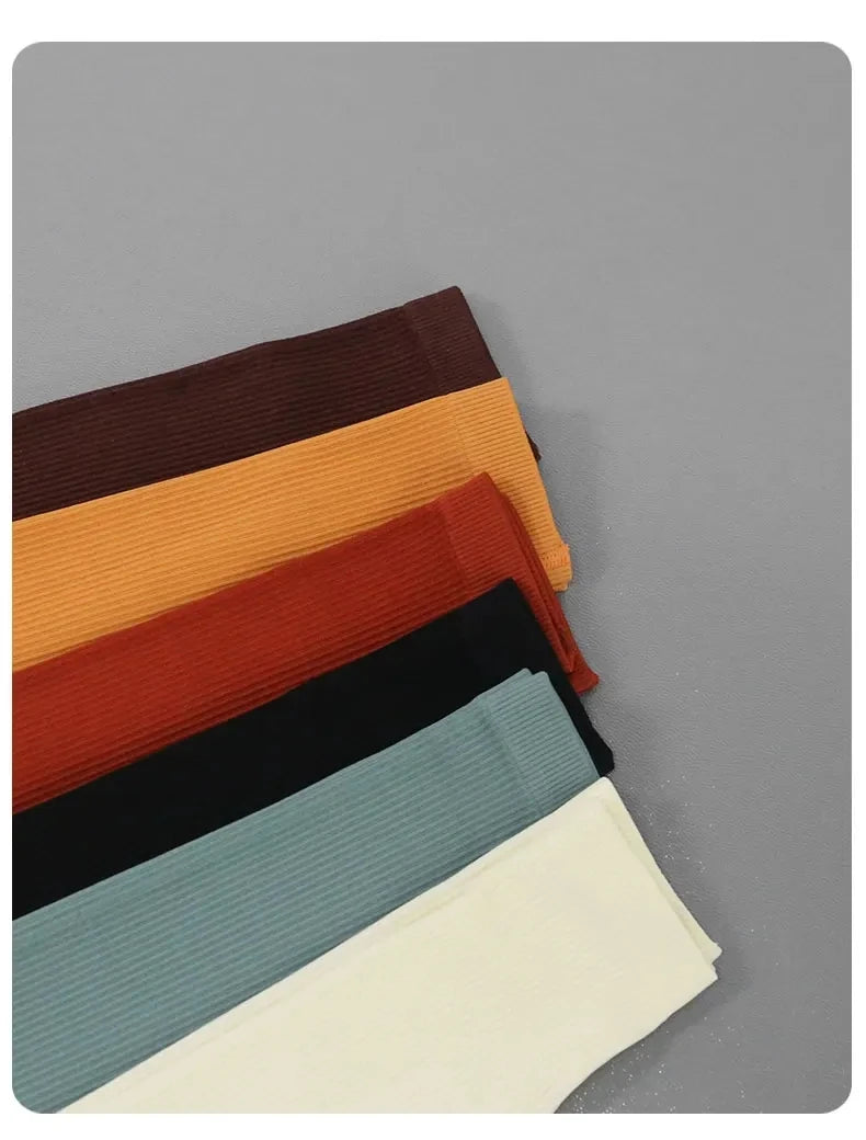 Seamless Ribbed High-Waisted Yoga Pants