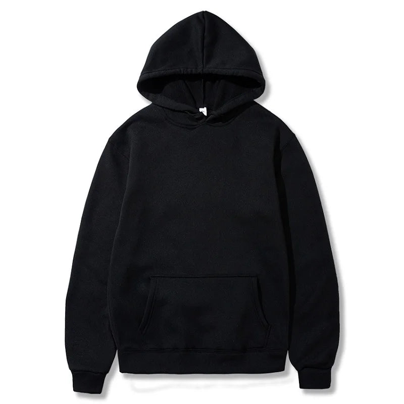 Men’s Classic Solid Color Pullover Hoodie