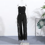 Strapless Eyelet Two-Piece Set
