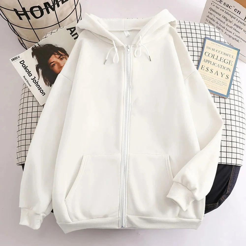 Men’s Solid Zip-Up High Street Hoodie