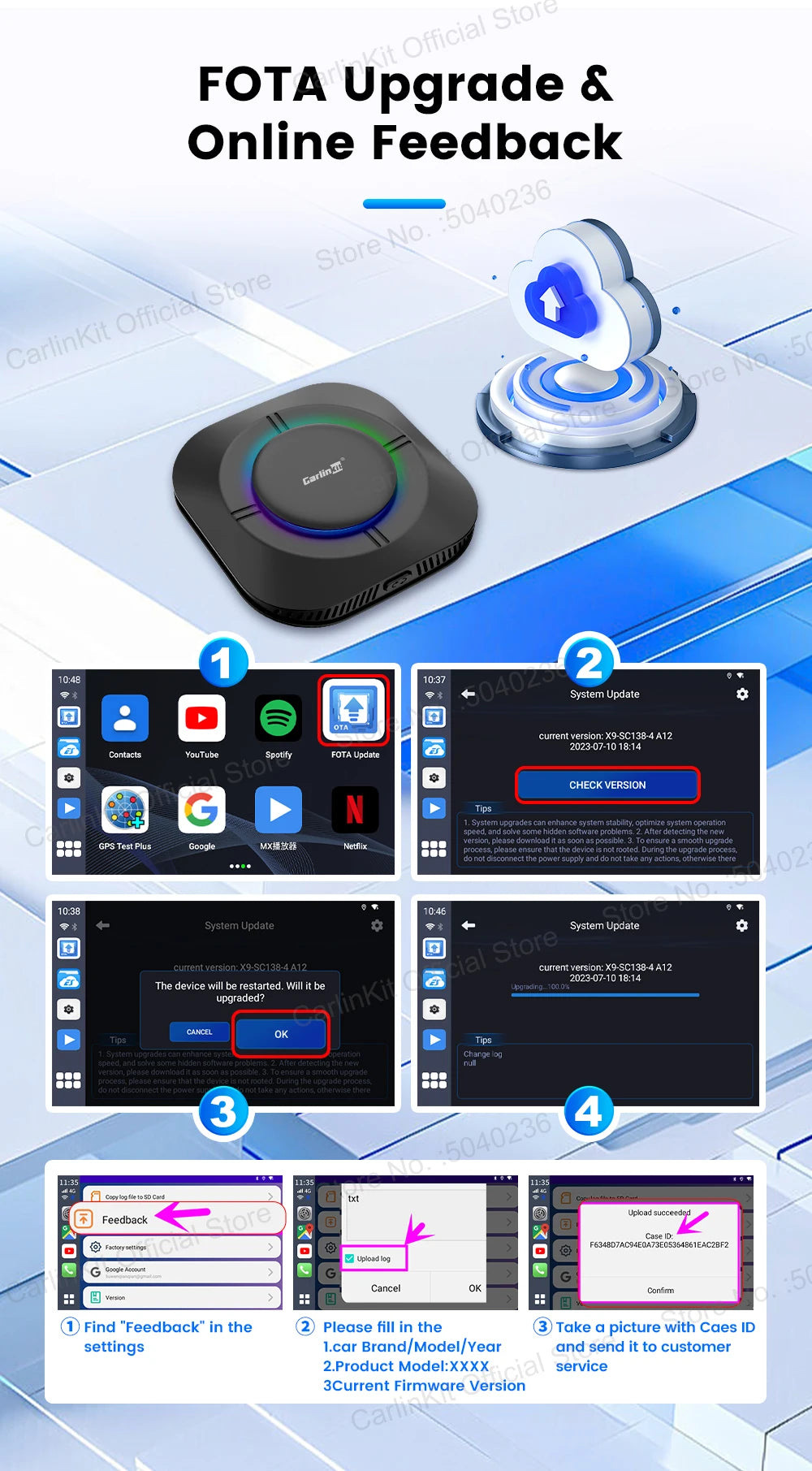 Carlinkit Android 13 AI Box – Wireless CarPlay & Android Auto