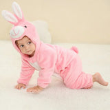 Plush Hooded Baby Winter Romper