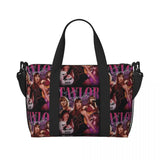Custom The Eras Tour 1989 Taylor's Swift's American Pop Singer Tote Bag Women Large Capacity Beach Gym Travel Bags