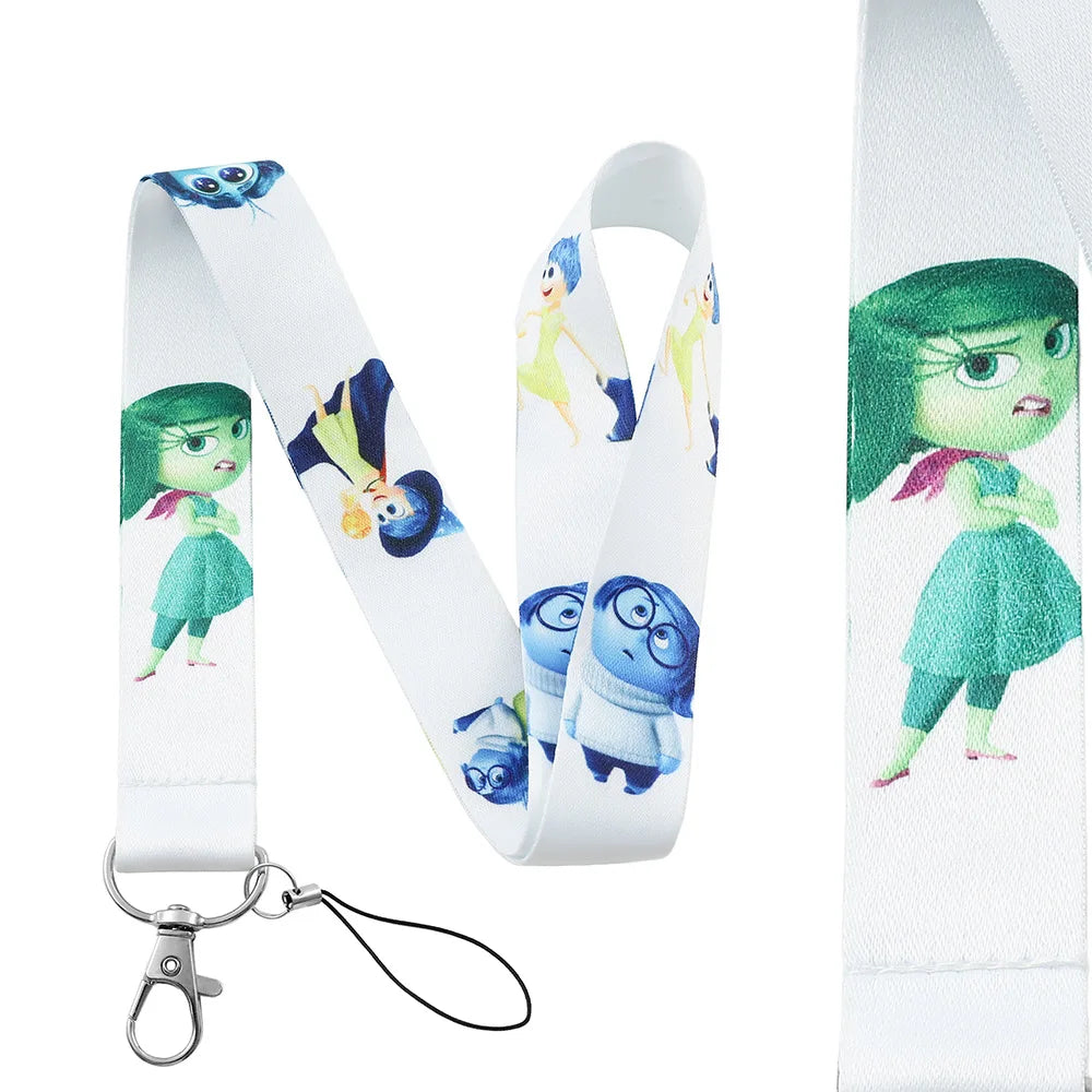 Anime Inside Out 2 Keychain Cartoon Cute Joy Sadness Anger Fear Doll Figure Keyring Schoolbag Lanyards Pendent Christmas Gift