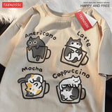 Mocha Latte Cat Graphic Tee