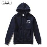 Top Quality Custom Cotton Zipper Hoodie Print Photo Text Brand Logo Men Womens Thick Fleece Autumn Winter Warm Sweatshirt 350gsm