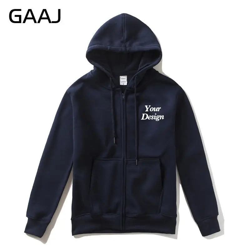 Top Quality Custom Cotton Zipper Hoodie Print Photo Text Brand Logo Men Womens Thick Fleece Autumn Winter Warm Sweatshirt 350gsm