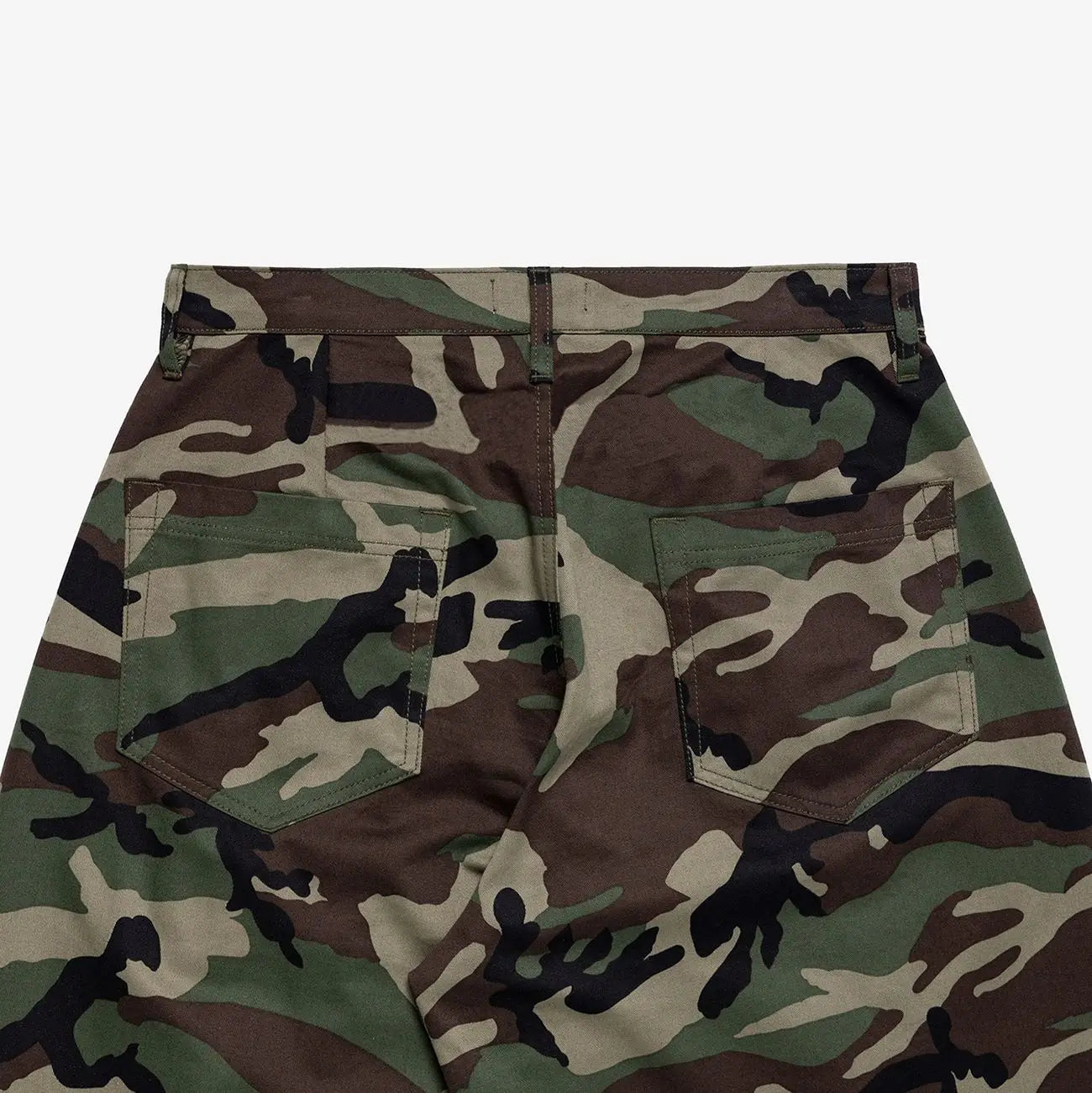 Women's Camo Wide-Leg Streetwear Trousers - High-Waist Vintage Cargo Capris