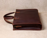 Original Ultra-Simple High Quality Men's Leather Document Baotou Layer Cowhide Computer Bag Business Trip Office Handbag