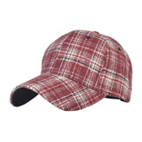 Unisex Checkered Baseball Cap with Adjustable Strap