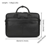 Men Briefcase Genuine Leather Laptop Bag 14 15.6" PC Doctor Lawyer Computer Bag Cowhide Male Briefcase Leather Men Business Bag