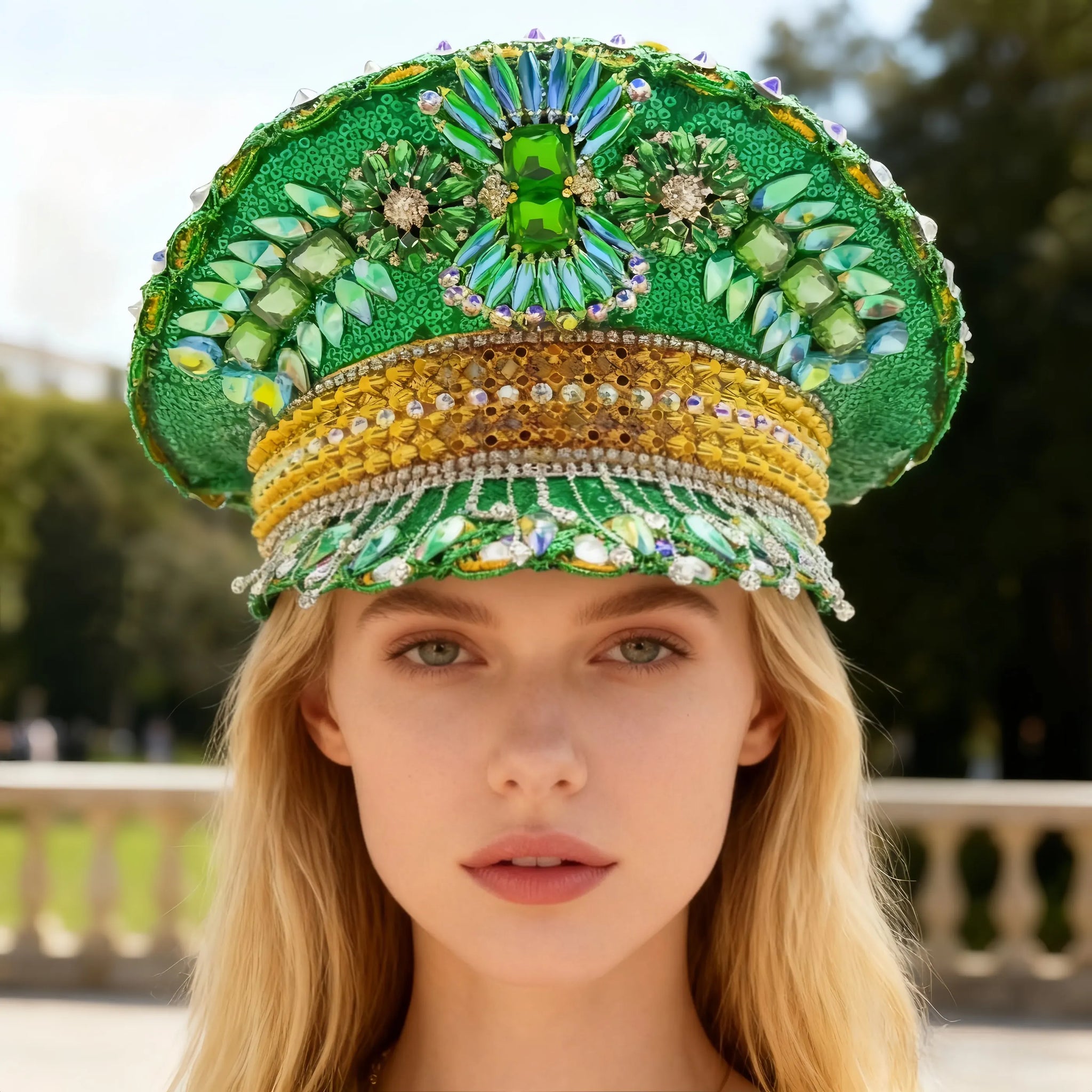 Rhinestone Captain Hat | Festival & Masquerade Cap