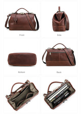 CONTACT'S Genuine Leather Top Handle Bags for Women Sling Shoulder Bags Tote Bag Handbags Metal Frame Female Bags Ladies Fashion