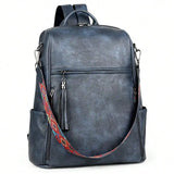 Women's Genuine Leather Laptop Backpack — 15.6" Retro Style