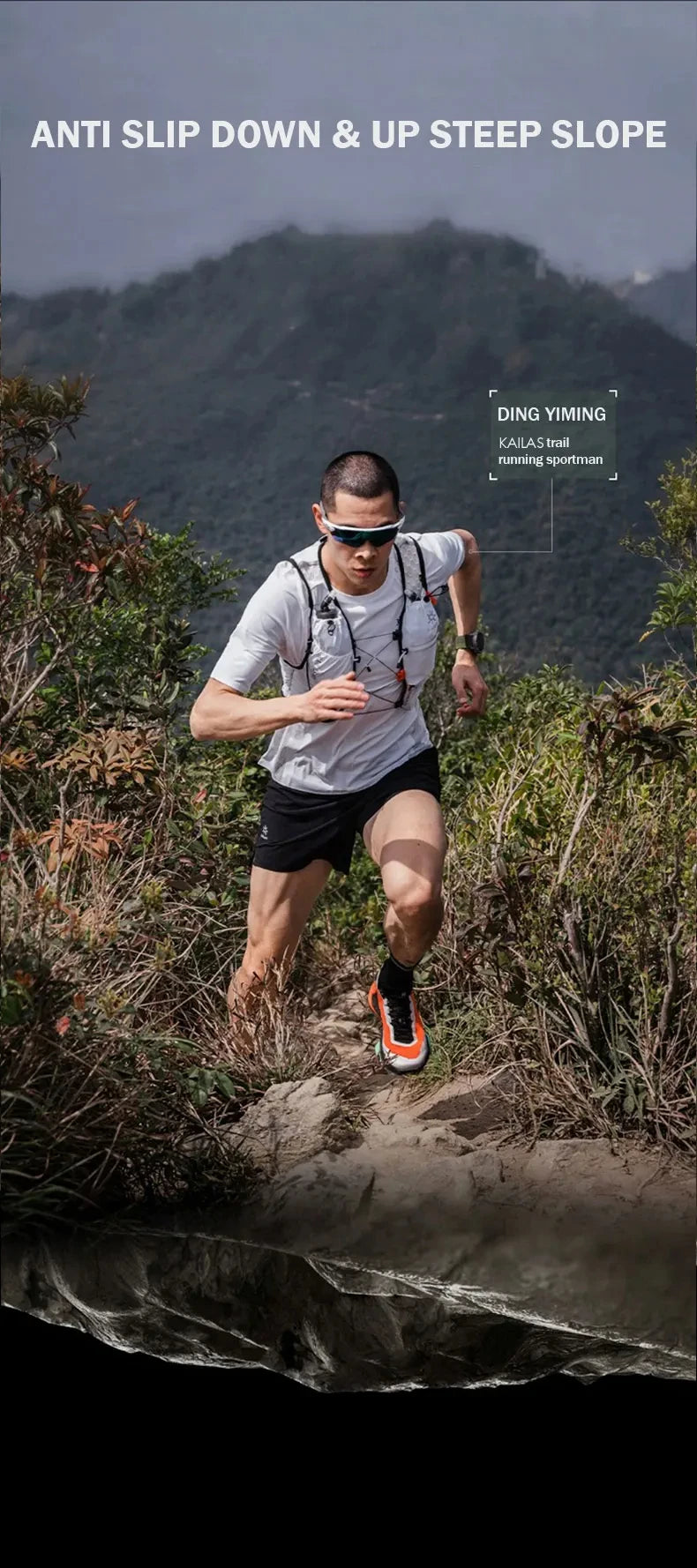 KAILAS FUGA DU Trail Running Shoes Men's Sandproof Powerful Grip Anti-slip Outdoor Breathable Sneakers Athletic Shoes KS2413111