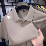 Men's Luxury Cotton Polo | Geometric Print Summer Shirt