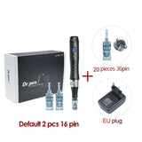 Dr pen Ultima M8 With 22 Cartridge Wireless MTS Derma Microneedle Pen Kit Professionals Use Beauty Machine Needle length 0.25 mm