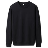 Men's Solid Crew Neck Pullover Sweatshirt