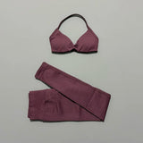 2Pcs HISTELLO Seamless Yoga Sports Set for Women Resistant Backless Bra Pilates Fitness Workout Running Leggings Gym Suit