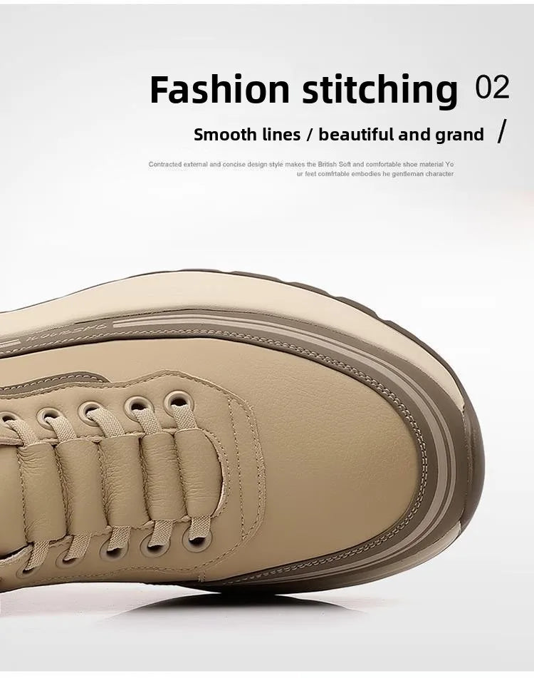 2026 Mens Leather Casual Shoes Slip On Comfortable Breathable Lightweight Non Slip Waterproof Loafers