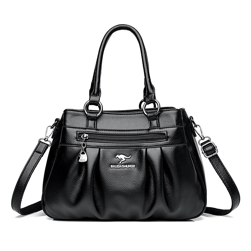 Three Layers Luxury Casual Tote Women Bag Top Quality Pu Leather Ladies Hand Bags for Women Big Shoulder Crossbody Bags Sac New