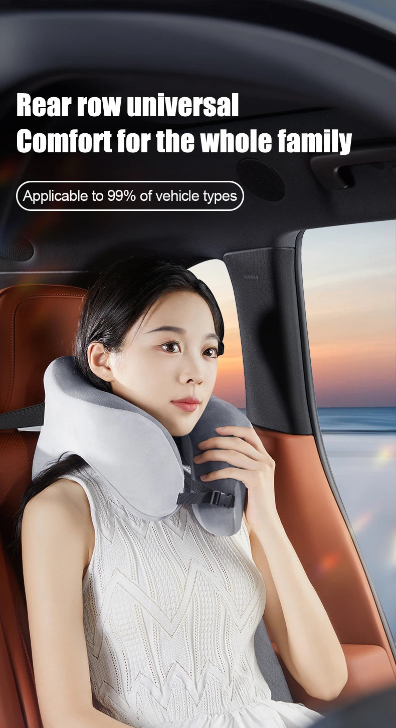 Memory Foam Travel Neck Pillow – Soft U-Shape Support