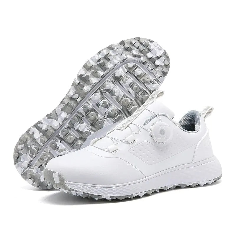Men's Golf Sneakers Quick-Lace Casual Outdoor Shoes