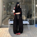 Y2K Wide Leg High Waist Jeans for Women