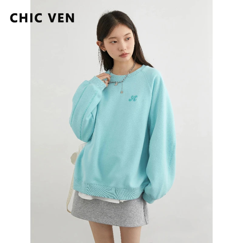 Women's Embroidered Raglan Sweatshirt