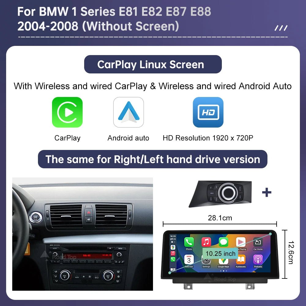 BMW 1 Series Wireless CarPlay & Android Auto Display