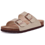 Women’s Suede Sandals with Cork Footbed