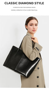 Burminsa Vintage Genuine Leather Tote Bag for Women