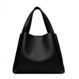 Genuine Brand Sturdy Durable Soft Leather Top-handle Bags Female Handbags Women 3 Layer Shoulder Crossbody Totes Messenger Bag