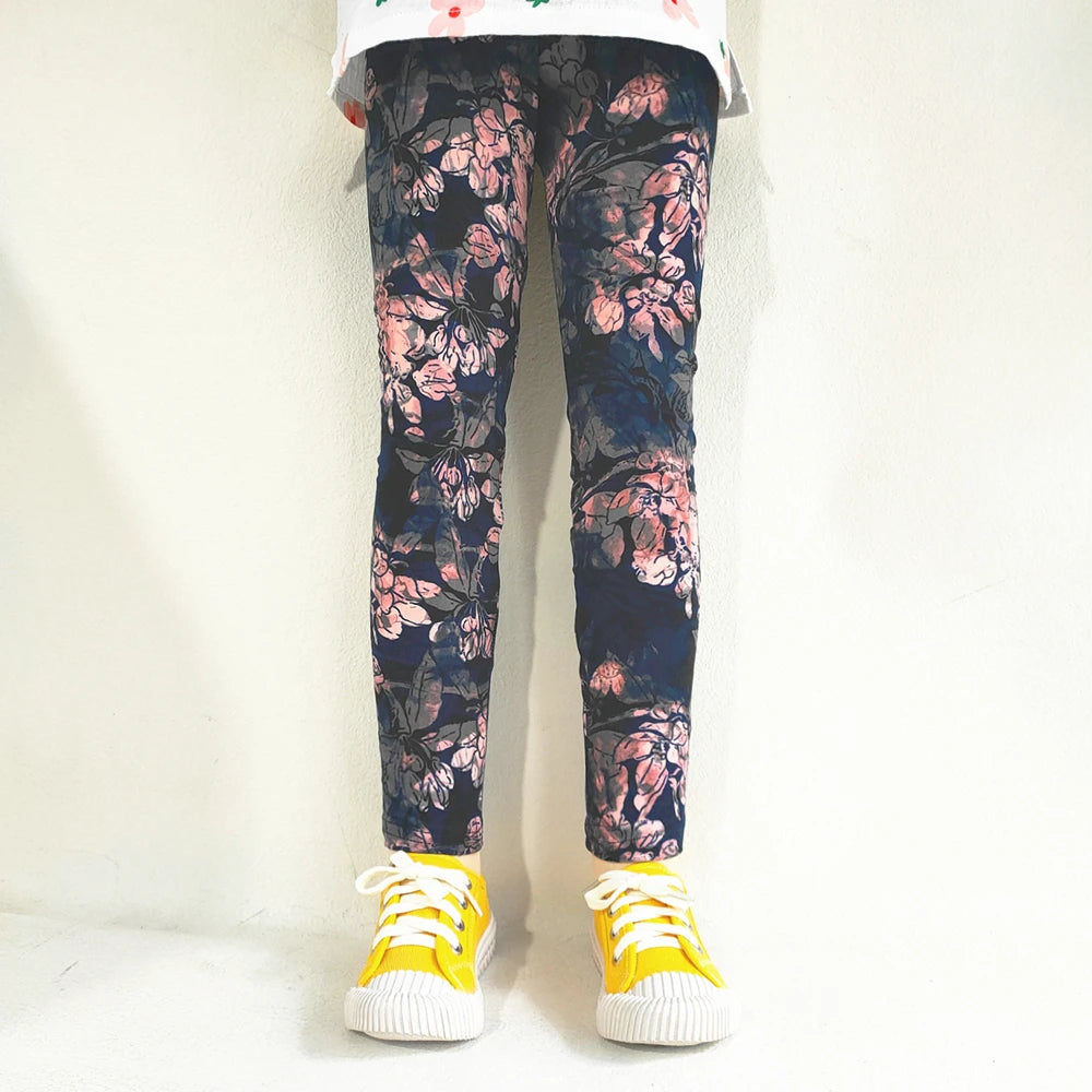 Girls' Floral Cartoon Fashion Leggings