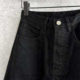High-Waist Cotton Straight Jeans — Women's Slim Fit