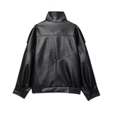 Women Fashion Leather Jacket Autumn Winter Loose Causal PU Faux Leather Jackets Coat Fashion Street Motorcycle Jackets