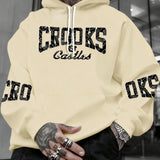 Men's Crooks & Castles Hooded with Iconic Print - Loose Fit Streetwear Hoodie, Slight Stretch Fabric, Machine Washable Winter