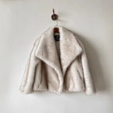 Gradient Faux Fox Fur Overcoat