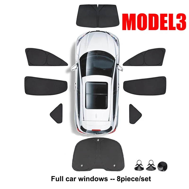 Tesla Model 3 Highland Window Sun Shade & Privacy Blind