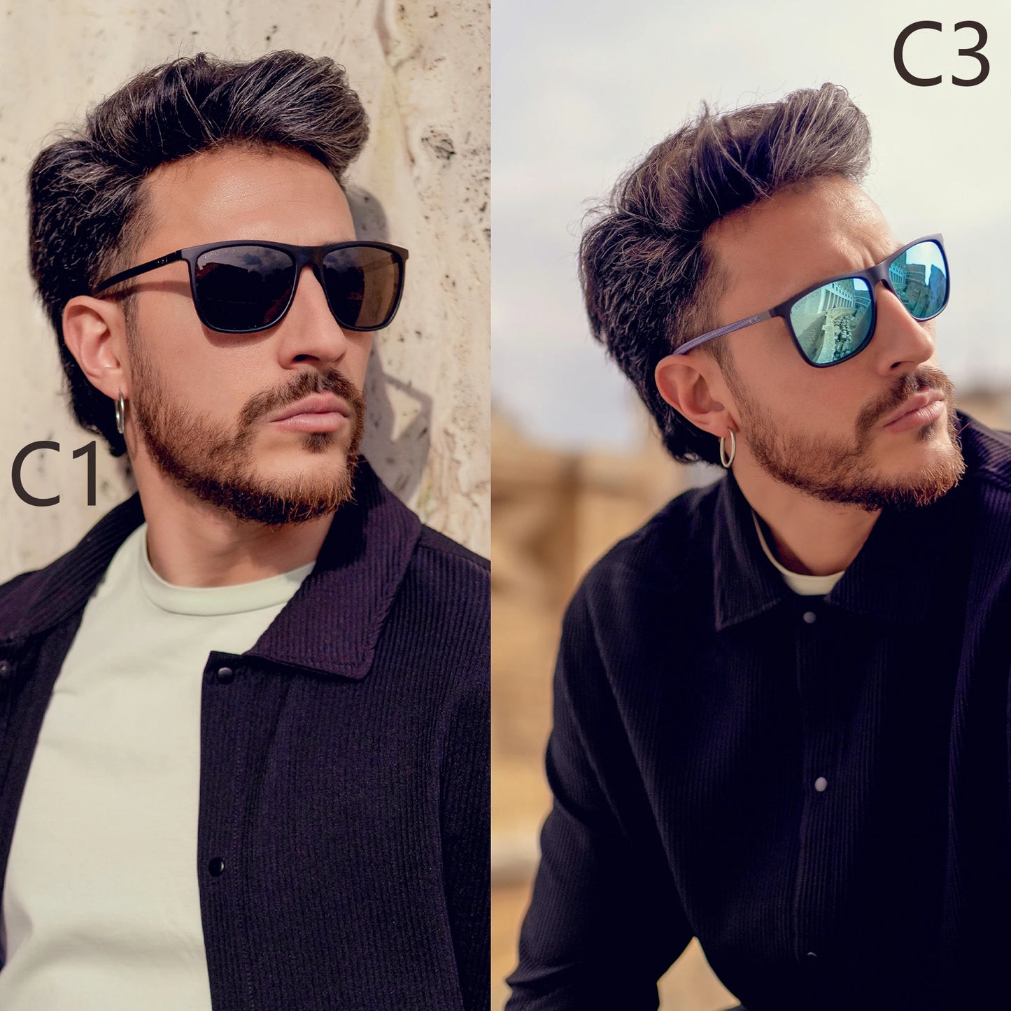 ZENOTTIC Square Polarized Sunglasses for Men