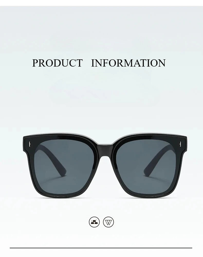 Polarized Clip-On Sunglasses for Glasses Wearers, Fashion Square Over Glasses Myopia Sunglasses, UV400 Protection for Driving, Fishing & Outdoor Use