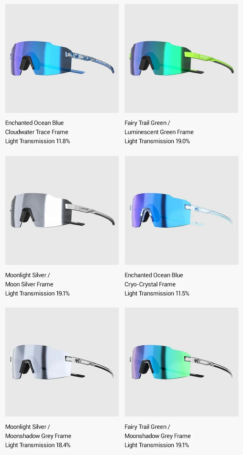 Kapvoe Fashion Sunglasses for Men Photochromic Runnning Glasses Light-Weight Cycling Glasses Bike Women UV400 Hiking Eyewear