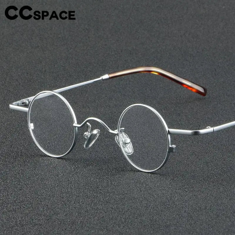 56948 Top Quality Retro Pure Titanium Glasses Frame Lady Trend Small Size Round Optical Eyeglass Frame Men Fashion Clear Eyewear