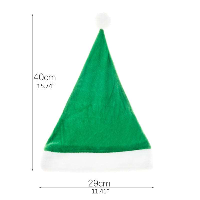 Velvet Santa Hat for Adults & Kids – Green