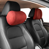 Forbell Car Headrest Pillow Suede Fabric Car Neck Pillow Car Seat Pillow Rest Headrest Memory Foam Headrest Car Accessories