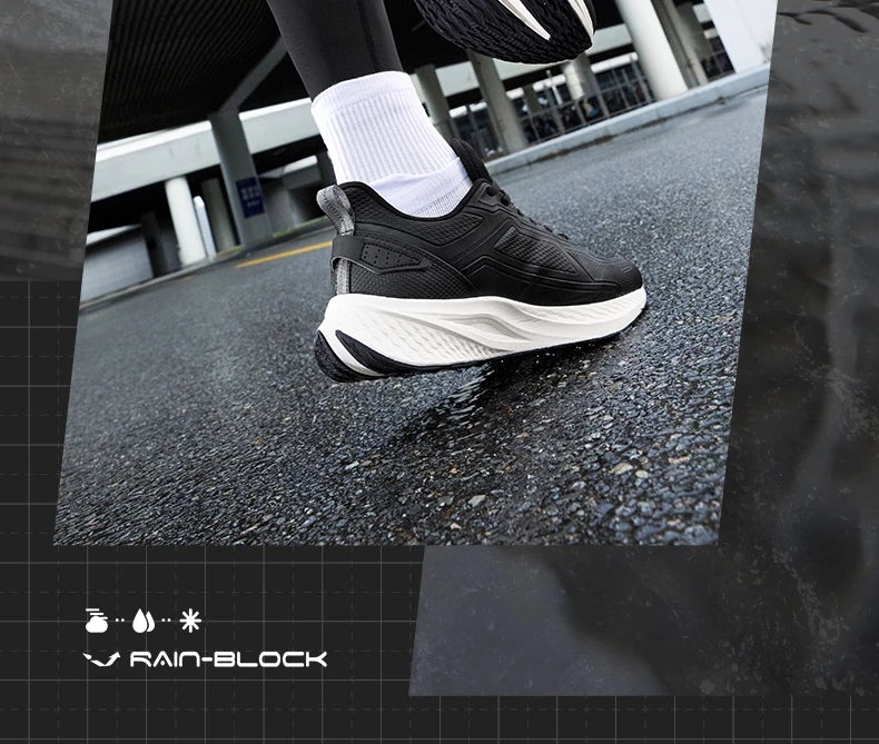 361 Degrees Wingblade Rainblock Men Running Shoes Splash Proof Anti-Slip Water Repellent Grippy Stable Male Sneakers 672532231