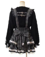 Lolita Plaid Strap Skirt – High Waist Mini for Women