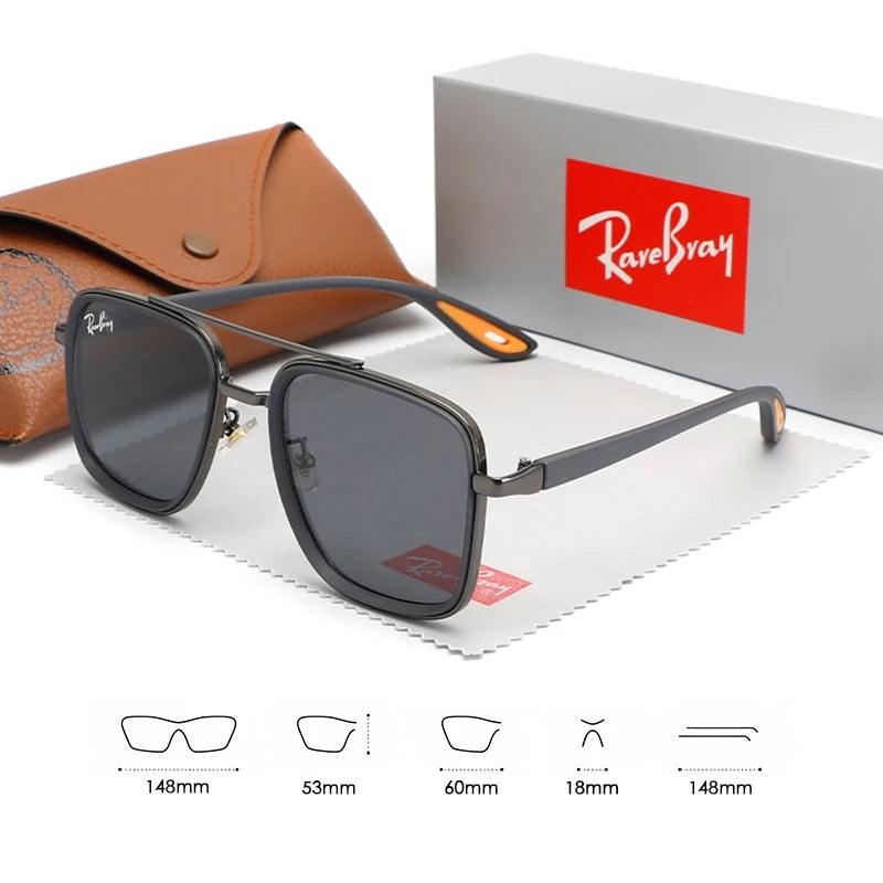 Oversized Square Sunglasses | Luxury Alloy Frame UV400