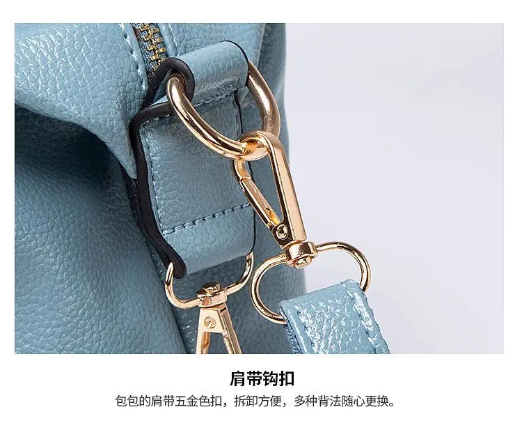 Women Handbags 2024 New Lychee Pattern Women's Korean Version Sweet And Fashionable Soft Women's Bag